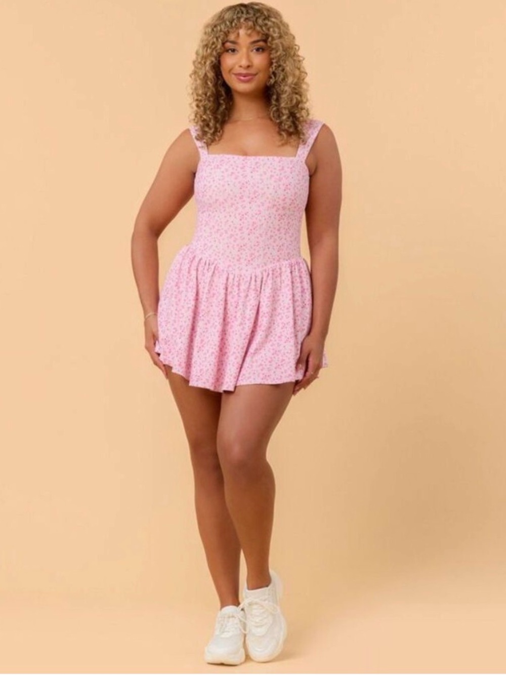 NWT! Blogilates Women’s Mommy & Me Princess Bow Back Dress Pink Floral Size XL